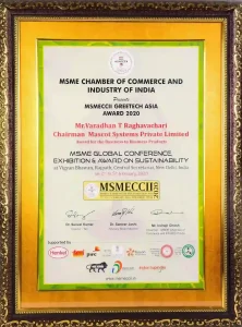 MSMECCII GREENTECH Asia Award (2020)