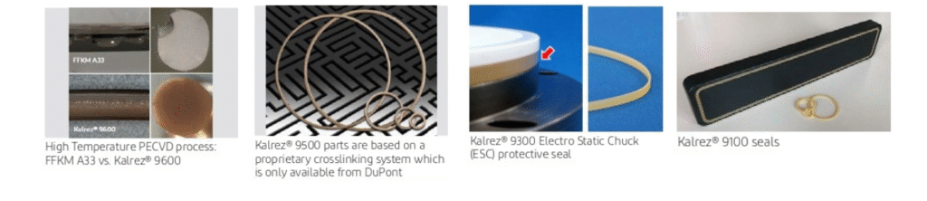 Picture of Kalrez Parts used in Semiconductor industry